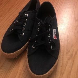 Navy Blue Espadrille Superga